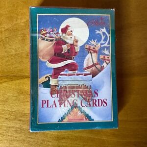 Vintage Gibsons Christmas Playing Cards Santa Reindeer New Holiday Deck